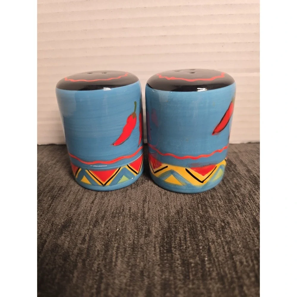 The Main Ingredients Salt & Pepper Shakers Southwestern Colorful Festive